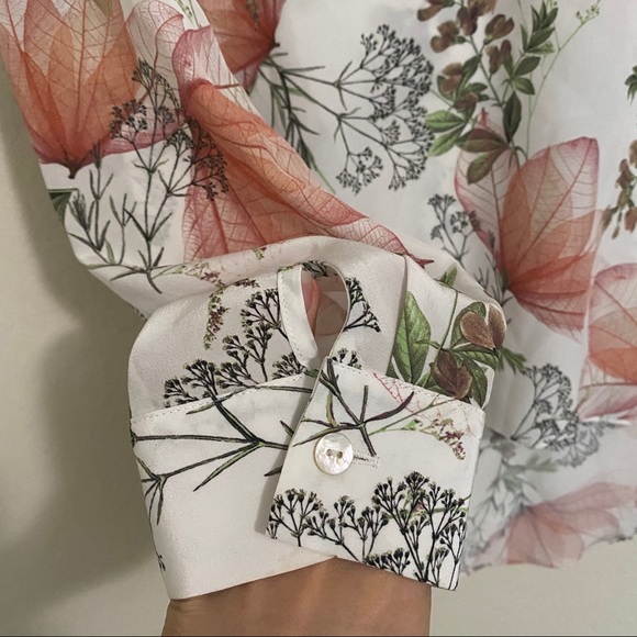 Orvis Women's 100% Silk Floral Button Up Blouse - Picture 7 of 14